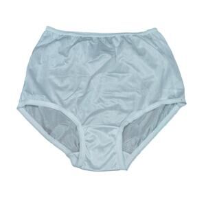 Carole Pure White Nylon Semi Sheer Panty Womens Size 7